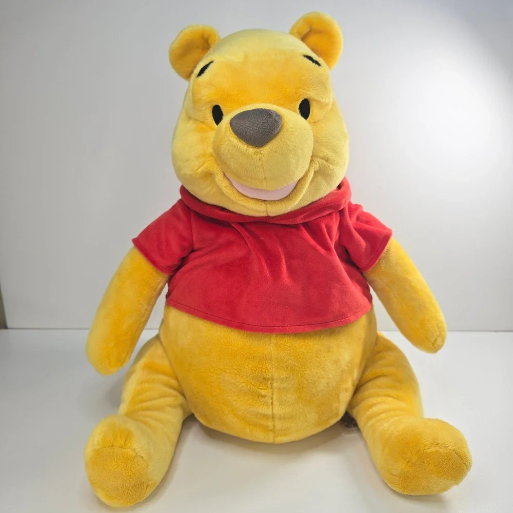 Disney Store Winnie The Pooh Plush Large Stuffed Animal Red Shirt Bear 16